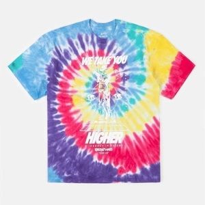 NIKE “We Take You Higher” Tie Dye Oversized Loose Fit Shirt Men Size XL